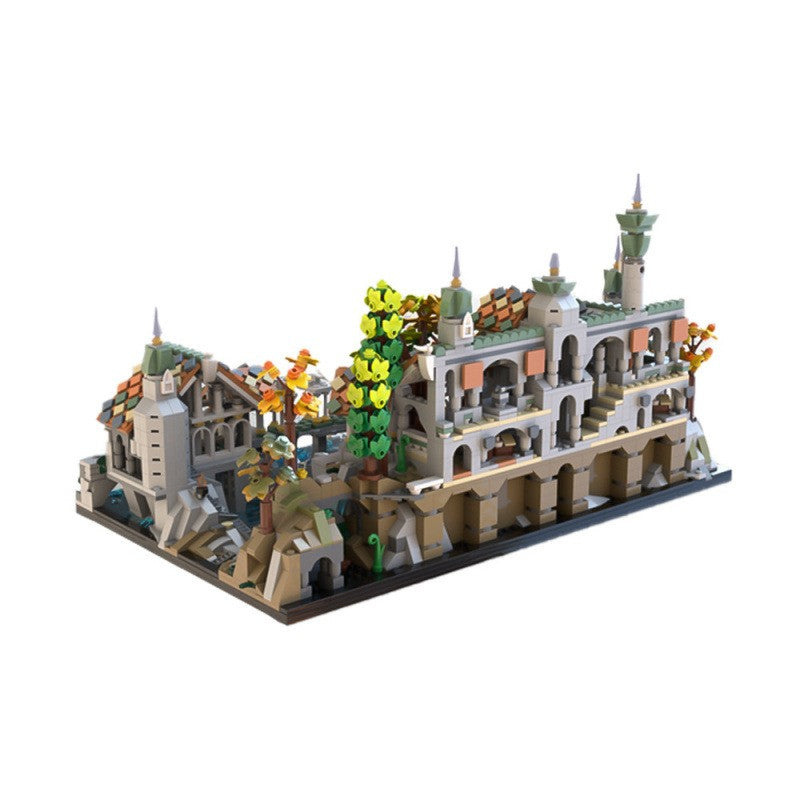 The Ringss Medieval Architecture Rivendells Scene Model Building Blocks Toy Gift