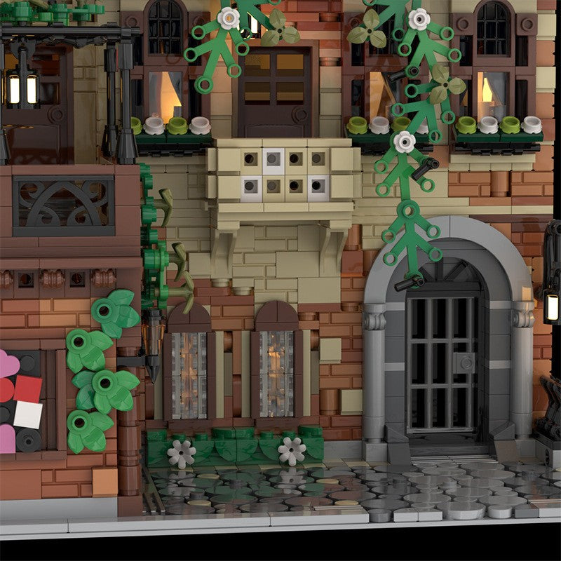 MOC Juliet's Former Residence Street View Building Block Model Set Ornament Toy