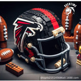 Creative NFL Style Football Helmet Building Blocks Model Collectible Display