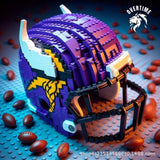 Creative NFL Style Football Helmet Building Blocks Model Collectible Display