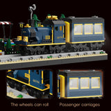 European Train Station Building Blocks Set with Rolling Steam Locomotive for Kid