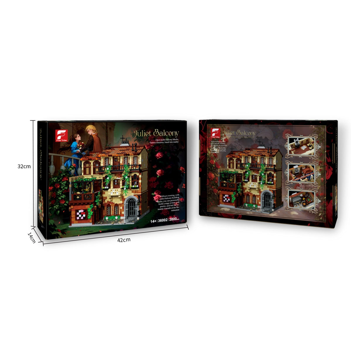 Juliet Balcony Building Blocks Set - Townhouse Architecture Brick Model