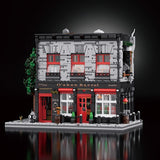 Retro Tavern Building Blocks Set City Street Pub Model with LED Light Kit