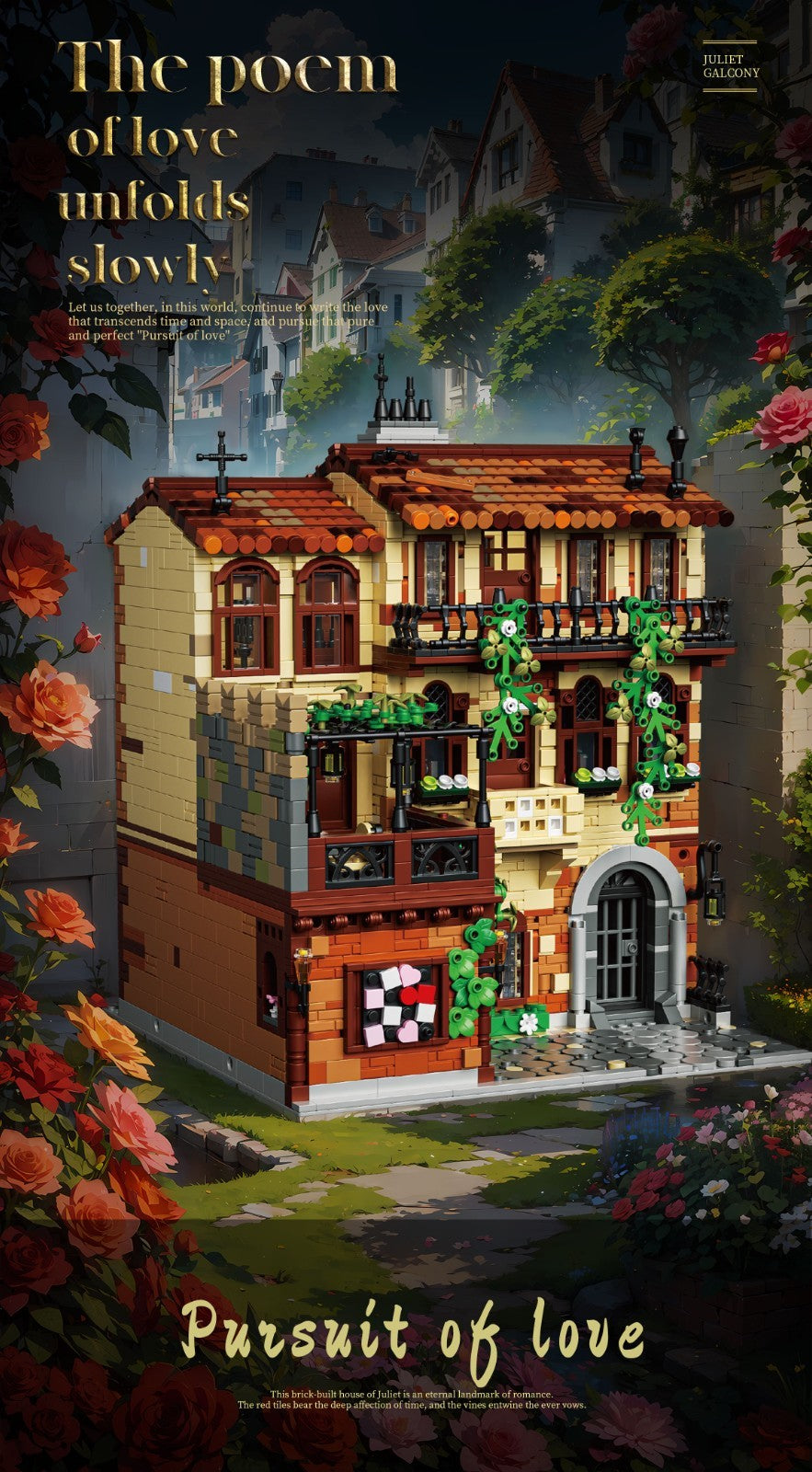 Juliet Balcony Building Blocks Set - Townhouse Architecture Brick Model