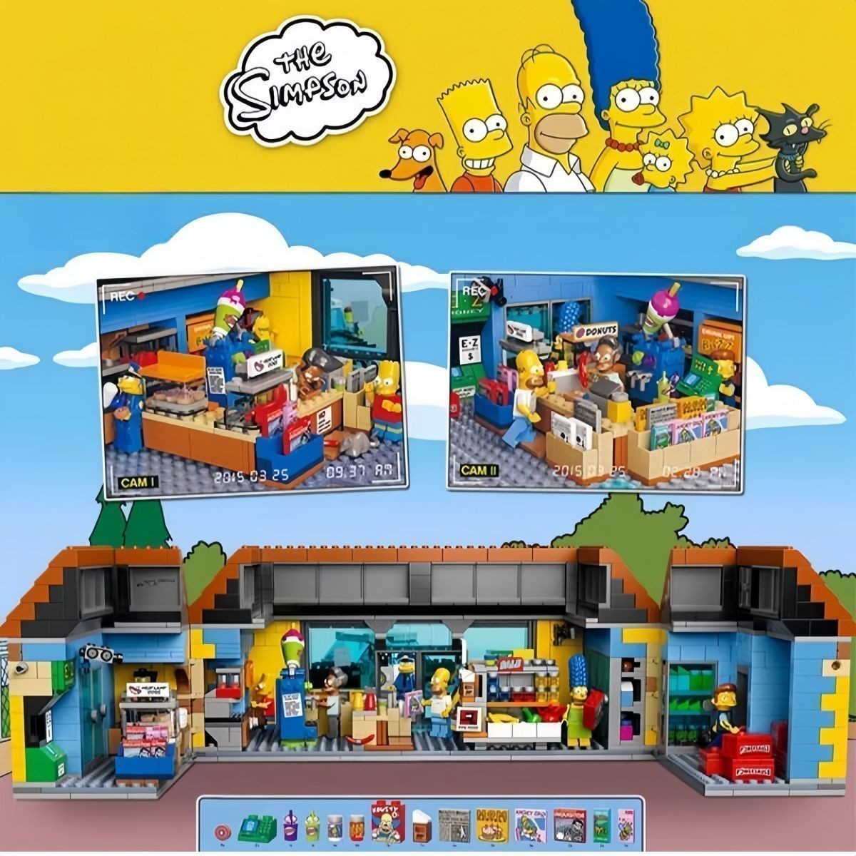 NEW 2179pcs The Simpsons E-Mat Building Block Bricks Set New & Sealed 2026