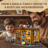 Ashley's 2-Story House Building Blocks Set with LED Lights - Creative Modular