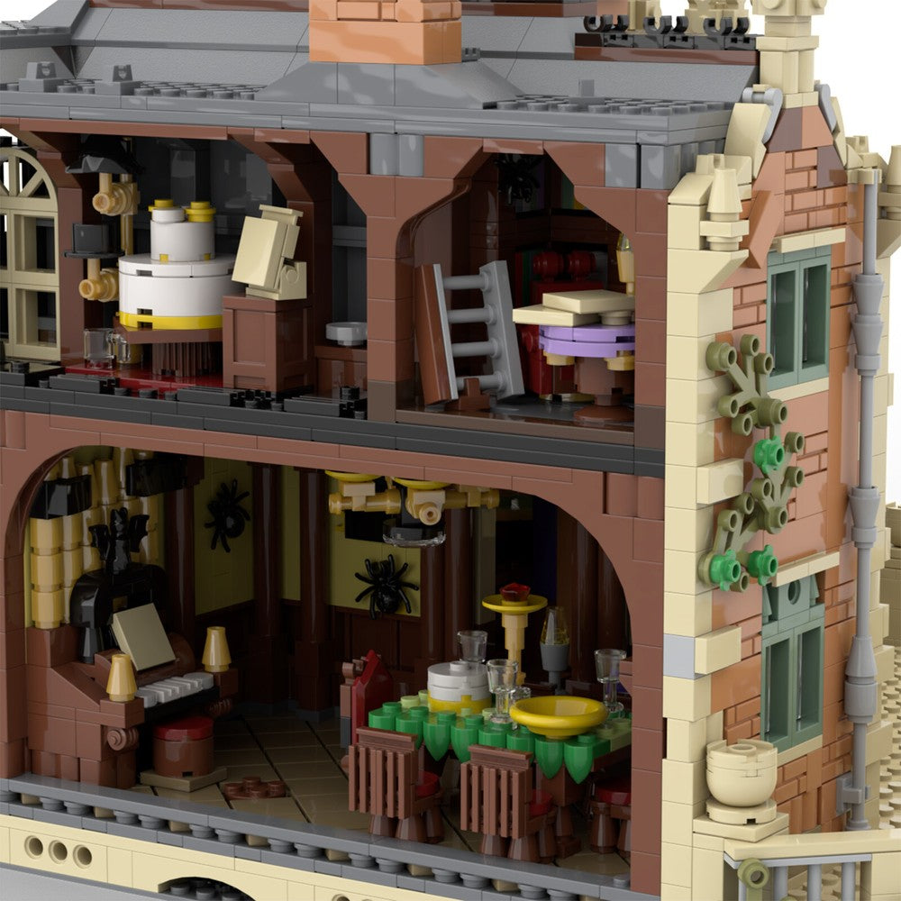 Moc The Haunted Manor 3944 Gothic Revival Style Architecture Building Block SET