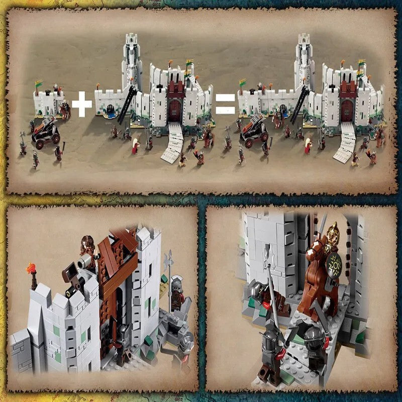 1368pcs LOTR Hobbit Helms Deep 9474 Building Block Set Toy Diy Bulid Bricks