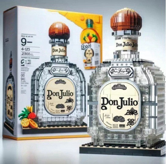 Whiskey Bottle Building Blocks Set Creative Wine Decor Gift for Adults Collector