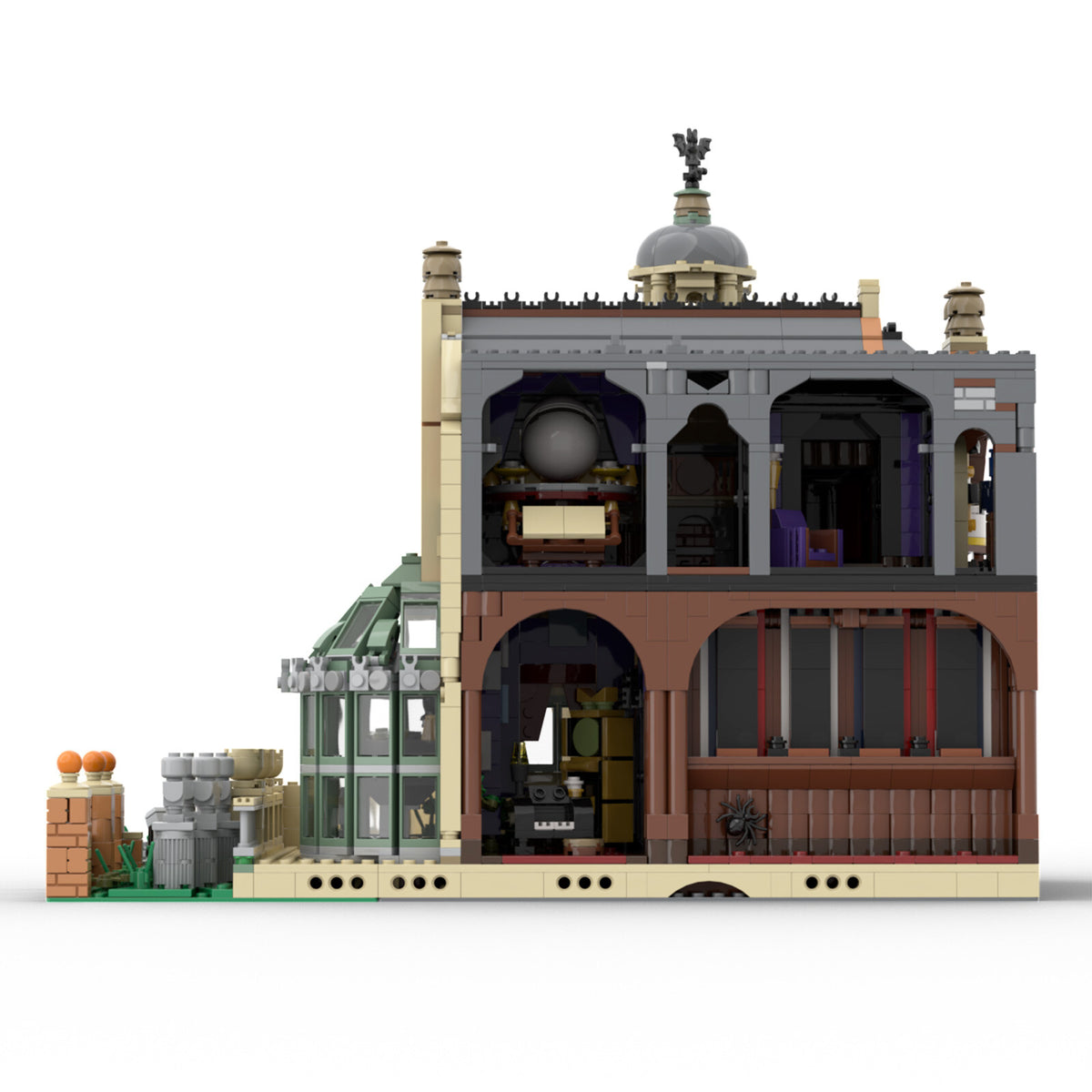 Moc The Haunted Manor 3944 Gothic Revival Style Architecture Building Block SET
