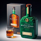 Whiskey Bottle Building Blocks Set Creative Wine Decor Gift for Adults Collector