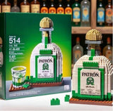 Whiskey Bottle Building Blocks Set Creative Wine Decor Gift for Adults Collector