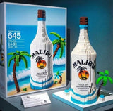 Whiskey Bottle Building Blocks Set Creative Wine Decor Gift for Adults Collector