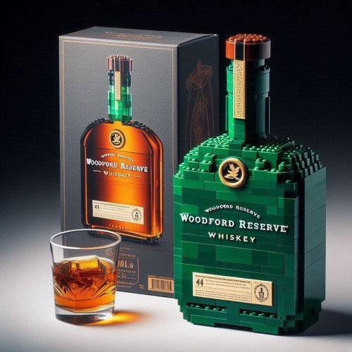 Whiskey Bottle Building Blocks Set Creative Wine Decor Gift for Adults Collector