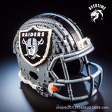 Creative NFL Style Football Helmet Building Blocks Model Collectible Display