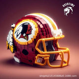 Creative NFL Style Football Helmet Building Blocks Model Collectible Display