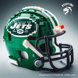 Creative NFL Style Football Helmet Building Blocks Model Collectible Display
