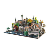 The Ringss Medieval Architecture Rivendells Scene Model Building Blocks Toy Gift