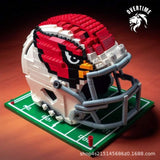 Creative NFL Style Football Helmet Building Blocks Model Collectible Display