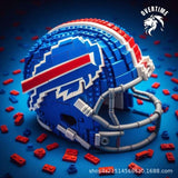 Creative NFL Style Football Helmet Building Blocks Model Collectible Display