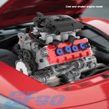 Ferrari SF90 Hybrid Engine Building Blocks Battery Powered Mechanical Model Toy