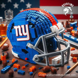 Creative NFL Style Football Helmet Building Blocks Model Collectible Display