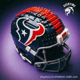 Creative NFL Style Football Helmet Building Blocks Model Collectible Display