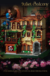 Juliet Balcony Building Blocks Kit Town House Architecture Brick Display