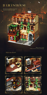 Juliet Balcony Building Blocks Kit Town House Architecture Brick Display