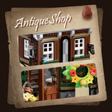 1950Pcs Antique Shop Building Blocks Set City Street Store Model with LED Light