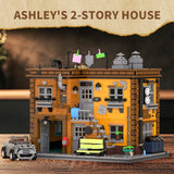 Ashley's 2-Story House Building Blocks Set with LED Lights - Creative Modular