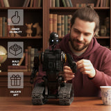 Dark Sci-Fi Security Robot Mecha Brick Set Collectible Building Kit Gift