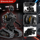 Dark Sci-Fi Security Robot Mecha Brick Set Collectible Building Kit Gift