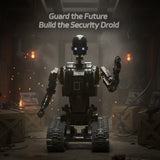 Dark Sci-Fi Security Robot Mecha Brick Set Collectible Building Kit Gift