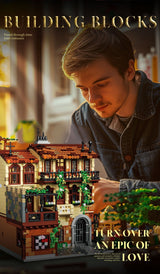 Juliet Balcony Building Blocks Kit Town House Architecture Brick Display