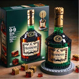 Whiskey Bottle Building Blocks Set Creative Wine Decor Gift for Adults Collector