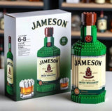 Whiskey Bottle Building Blocks Set Creative Wine Decor Gift for Adults Collector