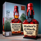 Whiskey Bottle Building Blocks Set Creative Wine Decor Gift for Adults Collector
