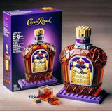 Whiskey Bottle Building Blocks Set Creative Wine Decor Gift for Adults Collector
