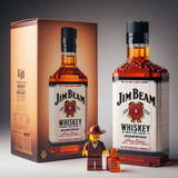 Whiskey Bottle Building Blocks Set Creative Wine Decor Gift for Adults Collector
